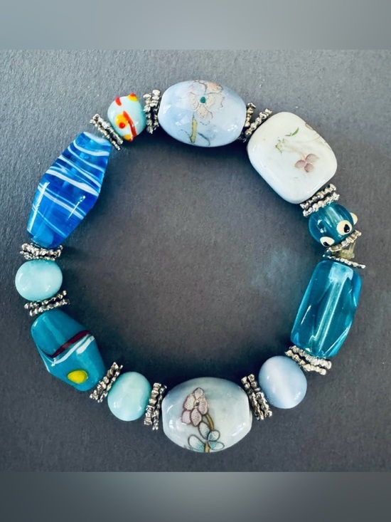 Jewelry - Blue Beaded Bracelet